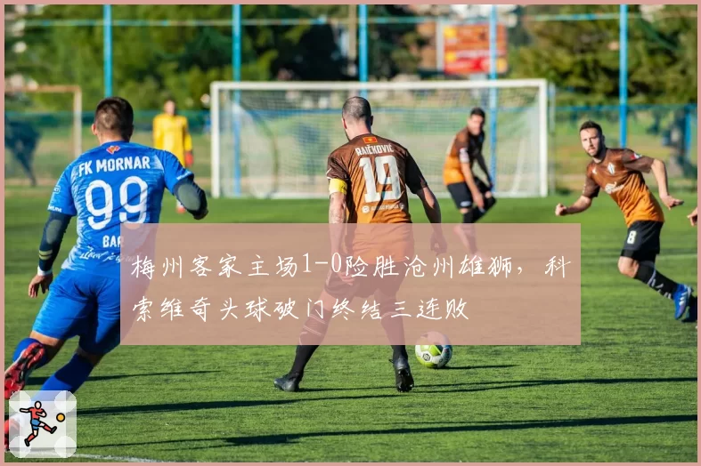 梅州客家主场1-0险胜沧州雄狮，科索维奇头球破门终结三连败